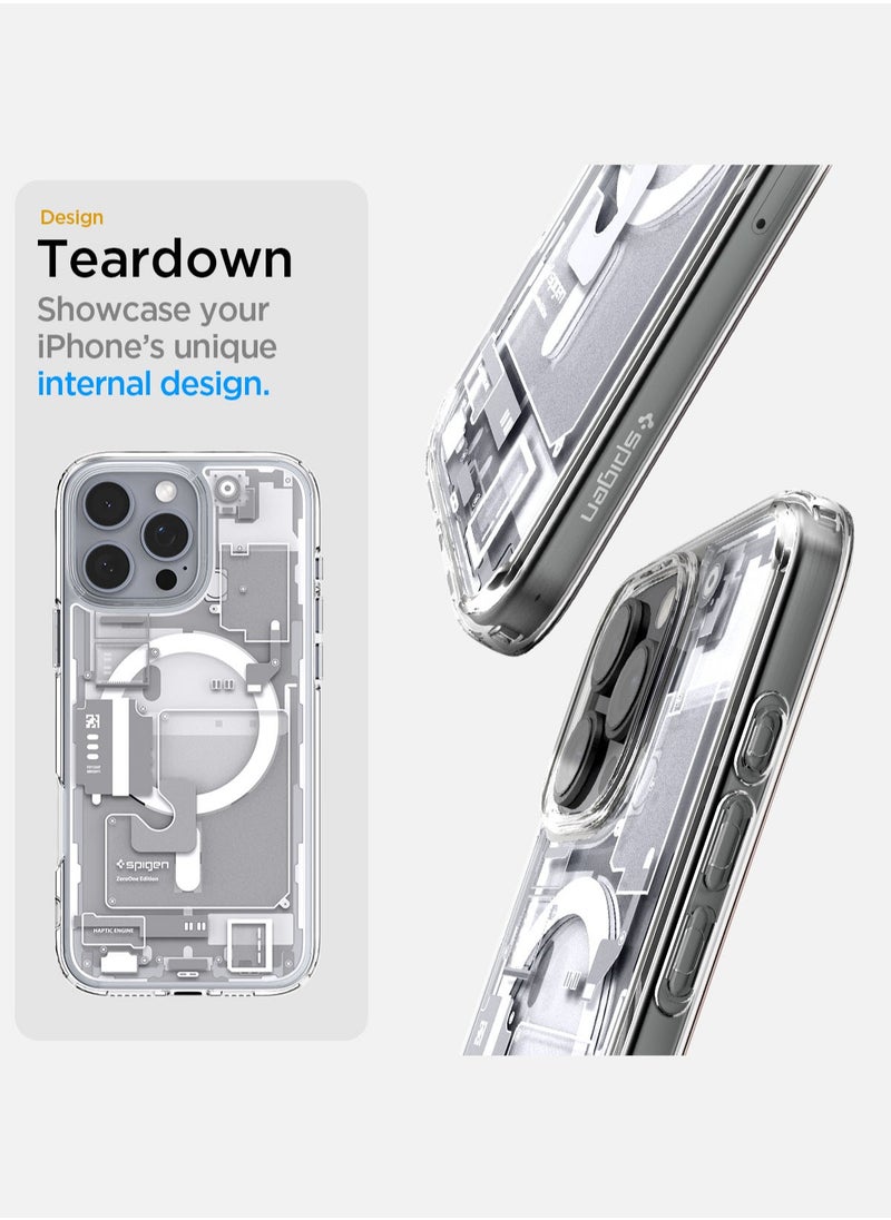 Spigen - Ultra Hybrid MagFit for iPhone 16 Pro Max Case Cover with MagSafe (2024) - Zero One White - Image 1