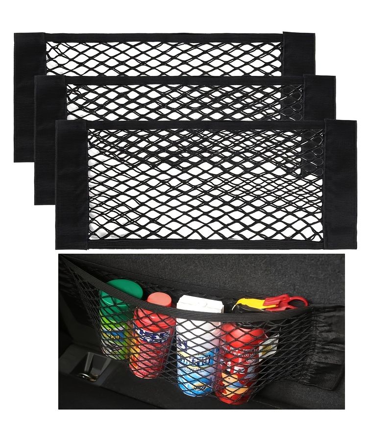 4 Pack Luggage Net Bags for Car 15.75 by 9.84 Inch Extended Size Secure Load Fixing - Image 4
