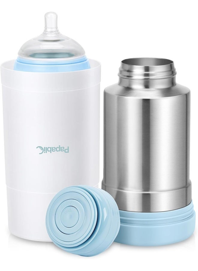 Papablic سخان زجاجات الأطفال المحمول للسفر من بابابليك بلس بسعة كبيرة، 18 أونصة - Image 1