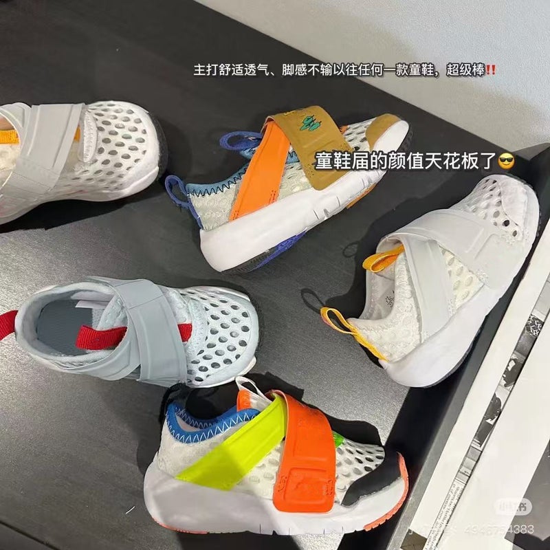 Putian Shoes 2025 Buckle Hook And Loop Soft Bottom Breathable Large Net A Pedal Small Flying Saucer Children'S Shoes A Generation Of Hair - Image 2