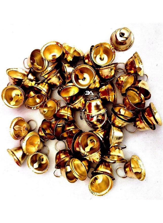 3A Featuretail Golden Metal Bells Used for DIY Crafts and Festive Decoration (Golden 1.5Cm, Set of 50pc) - Image 1