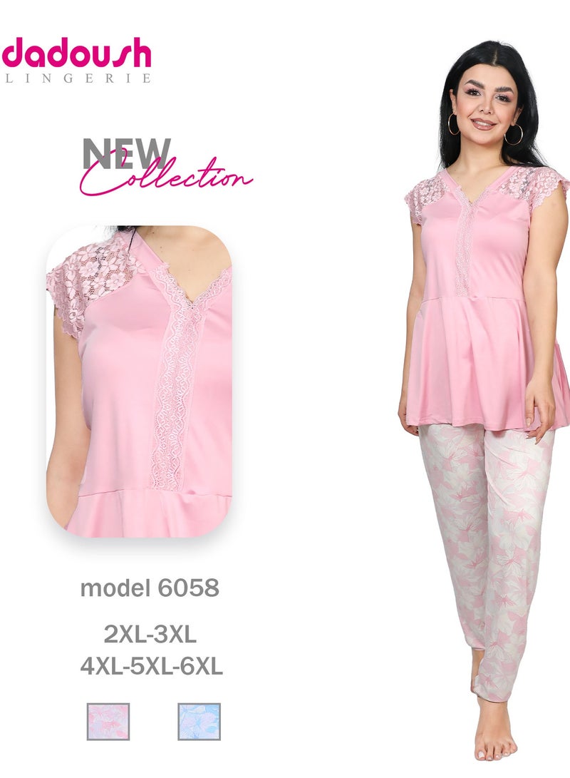 Dadoush Women's 2-Piece Summer Pajama Set - Comfortable and Elegant Sleeveless Summer  - Image 2
