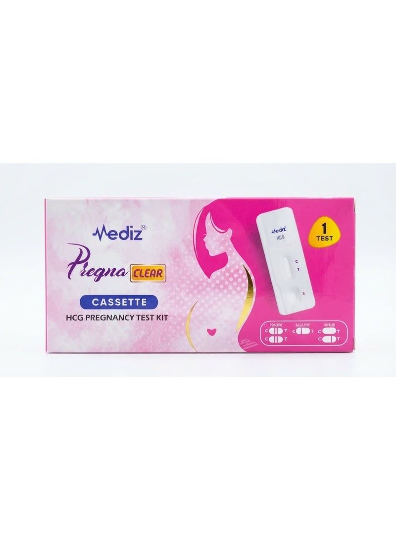 اختبار الحمل "ميديز بريغنا كلير" (MEDIZ PREGNA CLEAR) - شريط كاسيت للكشف عن هرمون الحمل (HCG) - Image 2