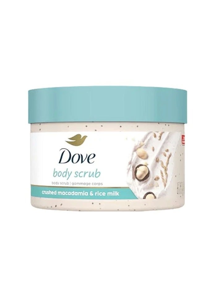 دوف مقشر الجسم دوف (المكاديميا المطحونة وحليب الأرز) 298 جم