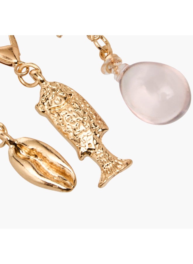 LIFESTYLE Set of 3 - Gold Tone Charm with Lobster Clasp - Image 5