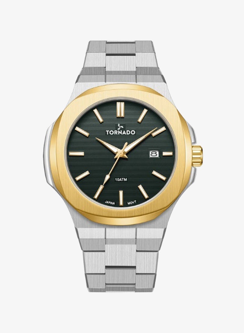 TORNADO Men's Stainless Steel Analog Watch T21001-TBSHG - 43 mm - Image 1
