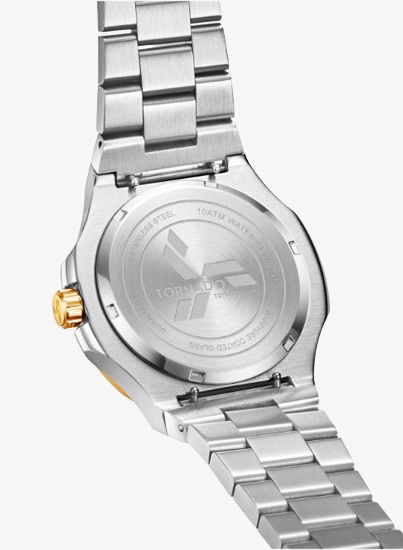 TORNADO Men's Stainless Steel Analog Watch T21001-TBSHG - 43 mm - Image 4