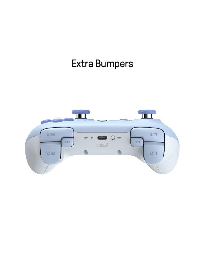 8بت دو وحدة تحكم بلوتوث 8Bitdo Ultimate 2C Hall Effect Joysticks مع أزرار L4/R4 قابلة لإعادة التعيين، تحكم في الحركة بستة محاور، اهتزاز Rumble ووظيفة Turbo لجهاز Switch/Switch 2 (أزرق) - Image 3