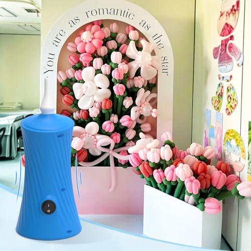 AXHJ Balloon Pump Electric Air Pumps for Long Balloons, Electric Air Balloon Pump, Balloon Inflator for Foil Twisty Animal Balloons in Birthday Party for Decorations, Sky Blue - Image 5