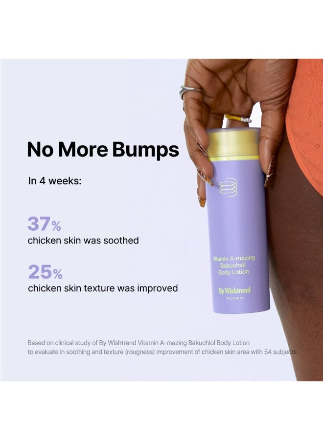 By Wishtrend Vitamin A-mazing Bakuchiol Body Lotion 150g, Korean body lotion, skin bumps, chicken skin, hyperpigmentation, dull wrinkles, pore care for All Skin Ty - Image 4