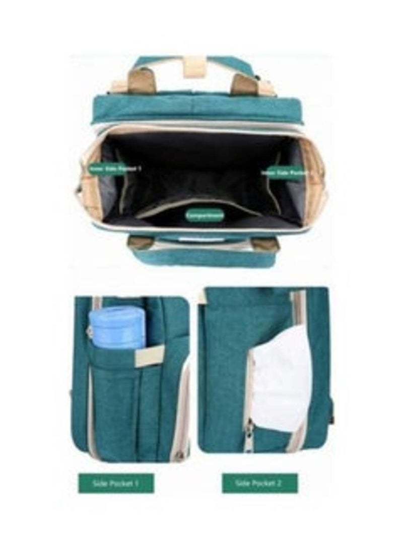 mommy Baby Diaper Bag Backpack Multifunction Diapers Changing Station Toy Bar for Outdoor and Travel, Large Capacity Infant Shower Gifts, USB Port, 3 Toys  - Image 3