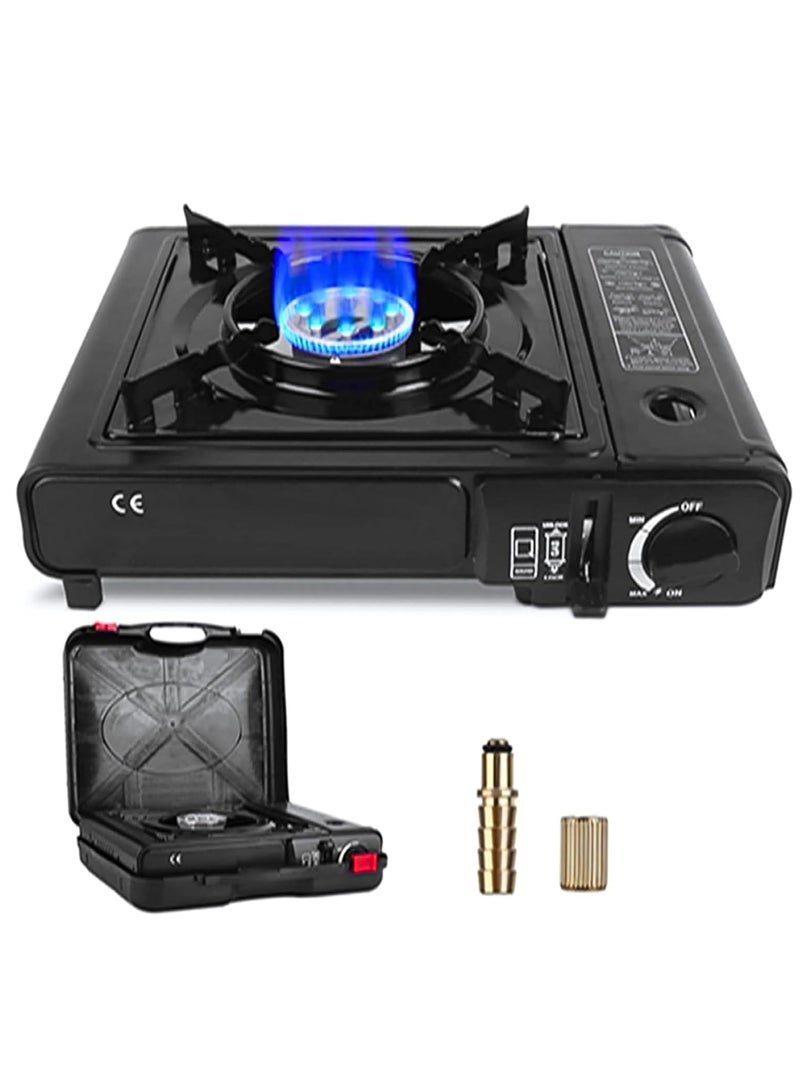 3300W Portable Camping Stove – Dual Fuel Butane u0026 Propane Burner, Piezo Ignition, Safety Cut-Off, Automatic Tank Ejection, Carry Case – Ideal for Camping, Hiking u0026 Outdoor Cooking, 8000BTU - Image 1