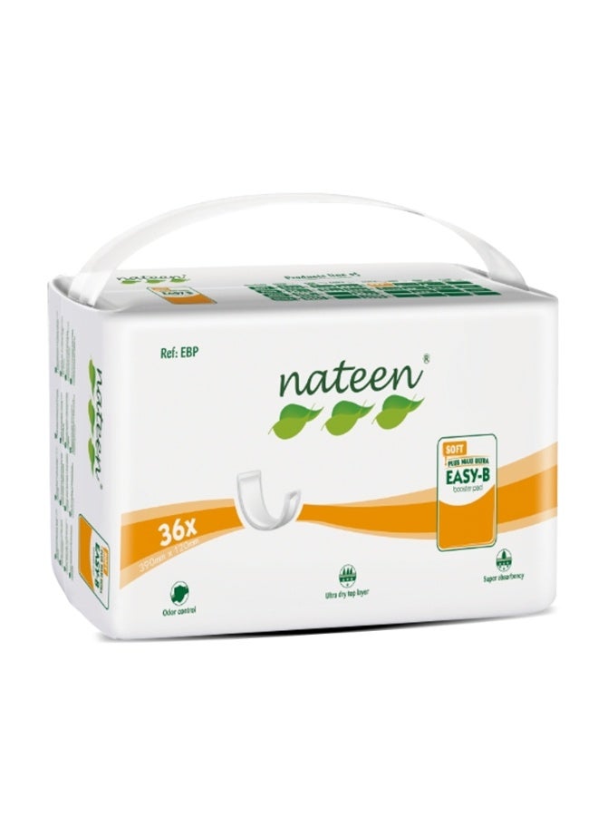 Nateen Soft Incontinence Pads for Bladder Leaks & Postpartum for Women, Booster Pad for Adult Diaper and Adult Diaper Pants.Extra  Absorbency, Regular Length, Sensitive Care-36 count - Image 1
