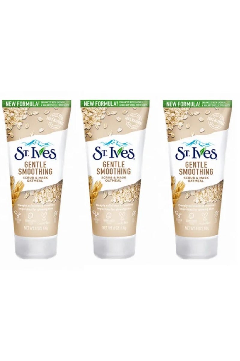 سانت آيفز مقشر الشوفان المغذي والناعم + قناع 170 جرام 3 قطع