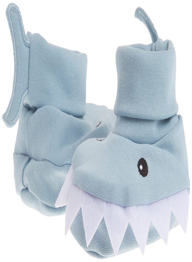 Baby Aspen Shark Bib and Booties Gift Set - Unique Baby Shower Gifts for Boys - 100% Cotton Newborn Bibs and Baby Booties 0-3 Months - Baby Boy Essentials, Cute Shark Week Gift Idea - Image 3