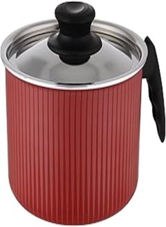 TRUEVAL Trueval classic teflon milk pot with handle and lid, size 16 - red 