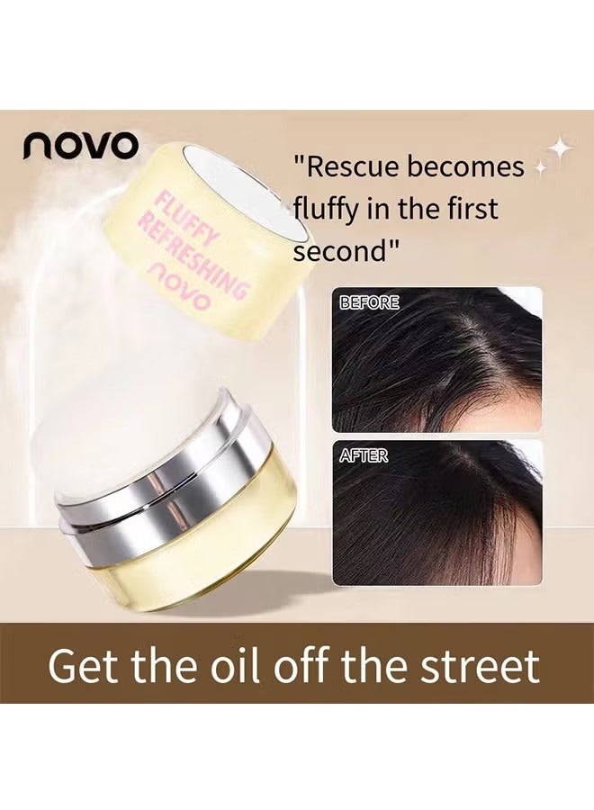 نوفو مسحوق تصفيف الشعر المنعش Flutty ، التحكم في الزيت سهل التطبيق خفيف الوزن التركيب غير اللامع إنهاء مسحوق حجم الشعر القوي ، خلق مظهر طبيعي للجنسين - Image 2