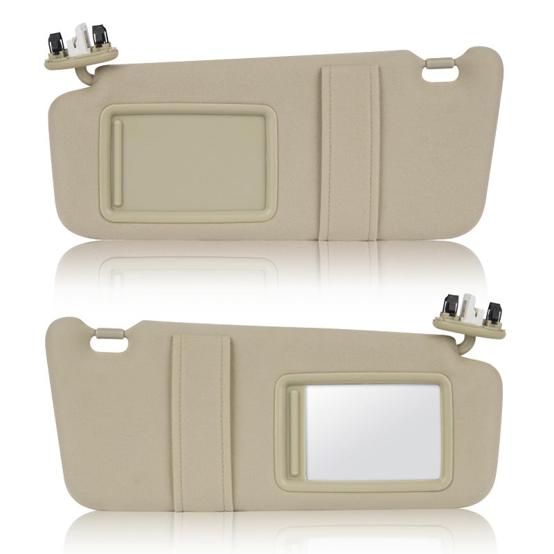 Left  Right Sun Visor with Light for Toyota Camry 20072011 with Sunroof Driver  Passenger Side Beige Sunvisor Replace 7432006800B0 7431006800B0