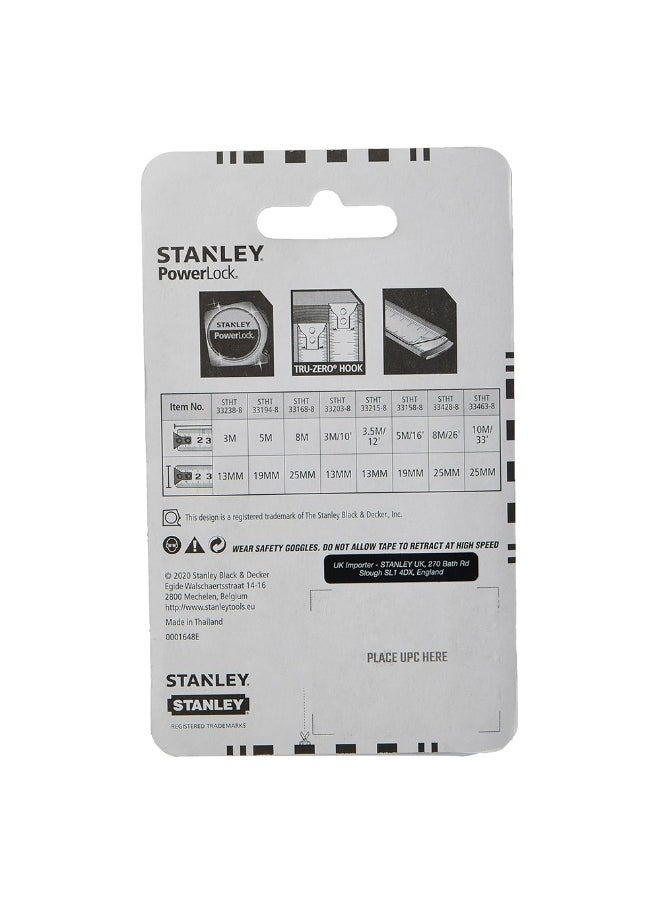 Stanley STHT33463-8 10m PowerLock Tape Measure with 25mm Blade Width  - Image 4
