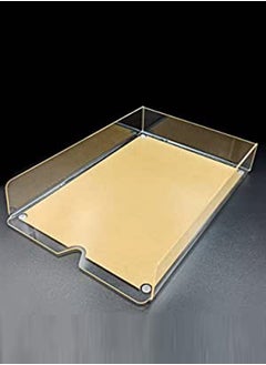 amiazi Acrylic FileS tackable Tray and Suitable for Desktop organizer magazine ,books, mail sorter and file storage accessories for desk office home library A4 Size Paper holdery 