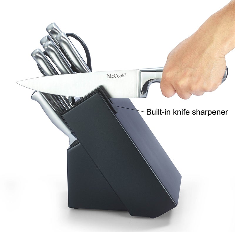 McCookÂ® Knife Sets, German Stainless Steel Knife Block Sets with Built-in Sharpener - Image 3