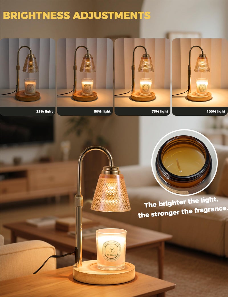 QUTADI Candle Warmer Lamp with Timer Dimmer, Birthday Gifts for Mom Women Friend Sister, House Warming Gifts, Wax Melt Warmer, Office Apartment Dorm Room Home Decor - Image 3