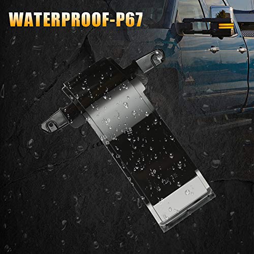 ROCCS Sequential Turn Signal Lights Switchback Full LED Side Tow Mirror Marker Light fit for 3rd Generation Chevy Silverado / 4th Generation GMC Sierra 2014–2019 OEM ONLY, Smoke Lens - Image 5