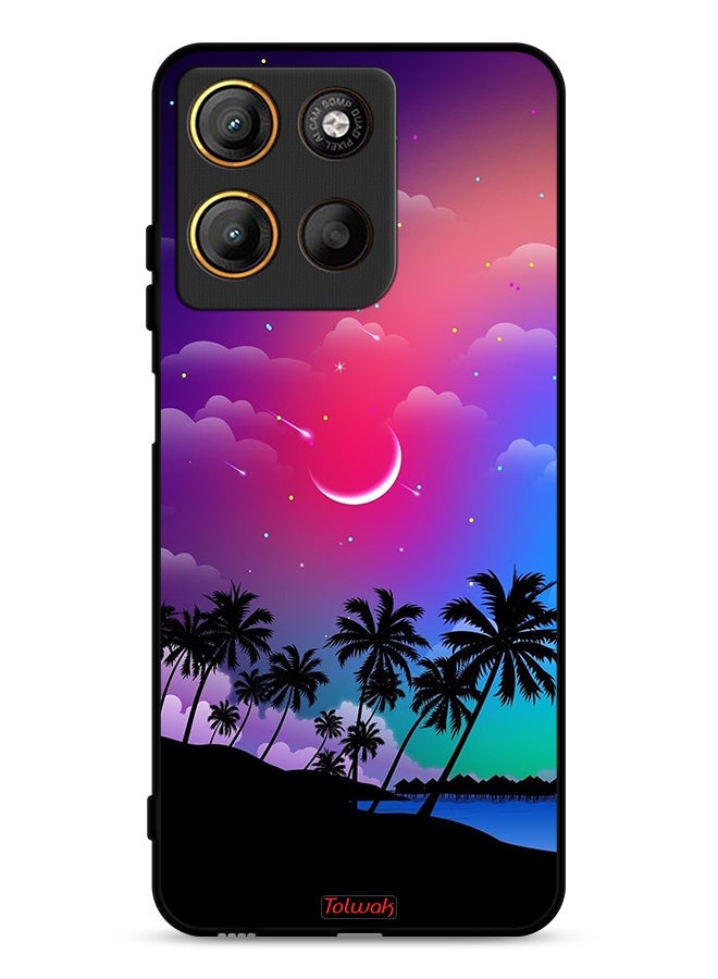 Tolwak Motorola Moto G15 Protective Case Cover Moon In Night Art