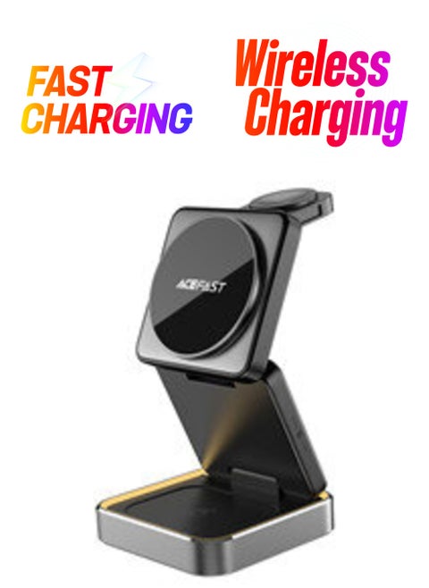 E20 3-in-1 Desktop Wireless Charging Holder – Charge All Your Devices