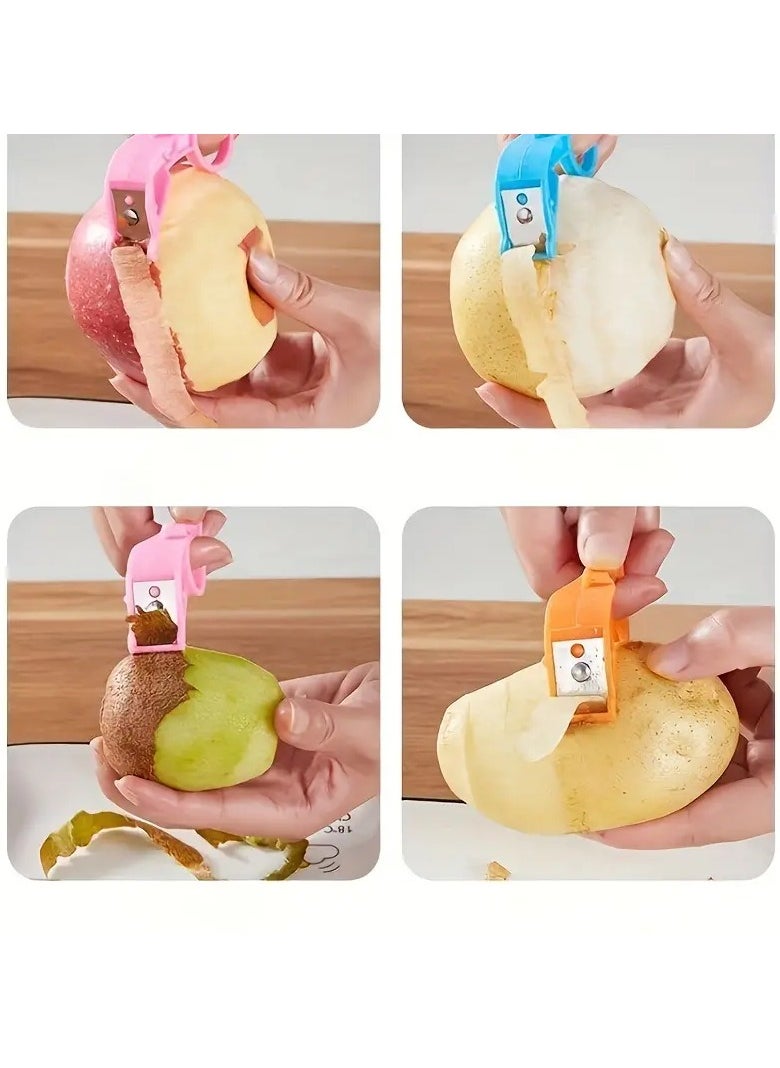 Goolsky - Fruit Peeler, Vegetable Peeler, Creative Peeler, Multifunctional Peeler, Potato Peeler, Ring Handle Orange Peeler, Kitchen Apple Peeler, Melon Peeler, Reusable Pear Peeler, Carrot Peeler, Kitchen Tools, Kitchen Supplies, Kitchen Gadgets - Image 1