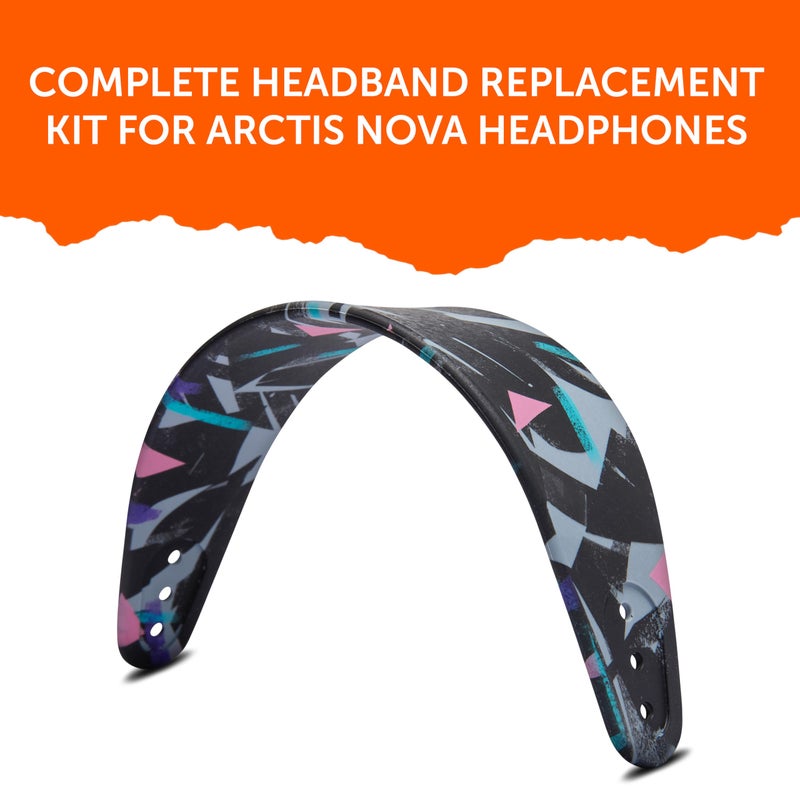 WC HeadbandZ Arctis Nova - Upgraded Silicone Headband for Arctis Nova Headsets by Wicked Cushions - Enhanced Flexibility, Comfort, and Style with Matching Earpad Designs| 90's Black - Image 5