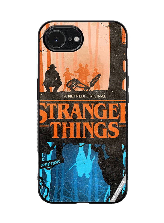Protective Case Cover For Apple iPhone 16e Stranger Things Design Multicolour