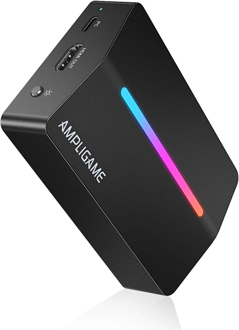 بطاقة التقاط الفيديو FIFINE AmpliGame، بدقة HD 1080 بمعدل 60 إطارًا في الثانية للصوت والفيديو والألعاب والبث المباشر، بطاقة التقاط 4K HDMI إلى USB متوافقة مع PS4/Windows/Mac OS/Switch/Xbox-V3 - Image 1