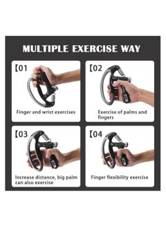 ARNOTEC Adjustable Hand Grip Strength Fitness Heavy Duty Grip Grip with Reverse Finger Exerciser Grip Strength Wrist Extender Gym Arm Muscle Training Smart Counting  - Image 3