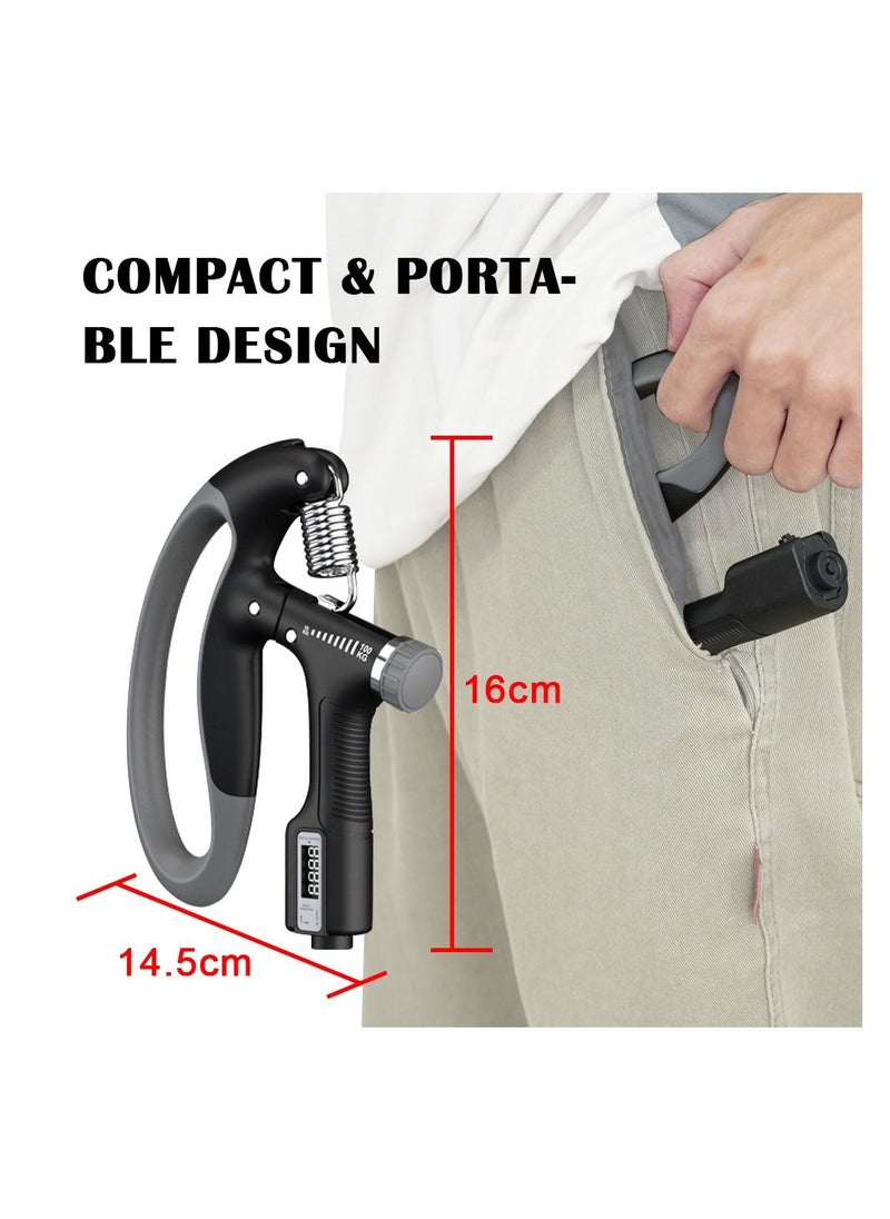 ARNOTEC Adjustable Hand Grip Strength Fitness Heavy Duty Grip Grip with Reverse Finger Exerciser Grip Strength Wrist Extender Gym Arm Muscle Training Smart Counting  - Image 5