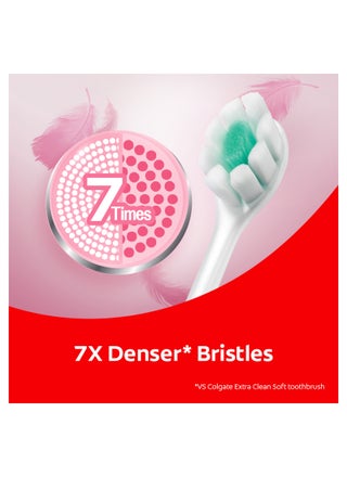 Foamsoft Super Dense Thin Bristle Toothbrush Assorted Colour - view 2