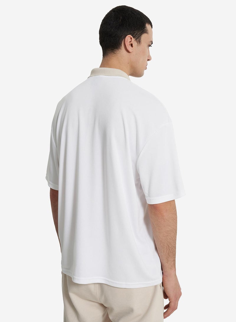 Termit Men's Polo Shirt White EU 44-46, Termit, Versatile and Stylish, Loose Fit, Durable Synthetic Fabric, Perfect for Everyday and Outdoor Activities  - Image 3