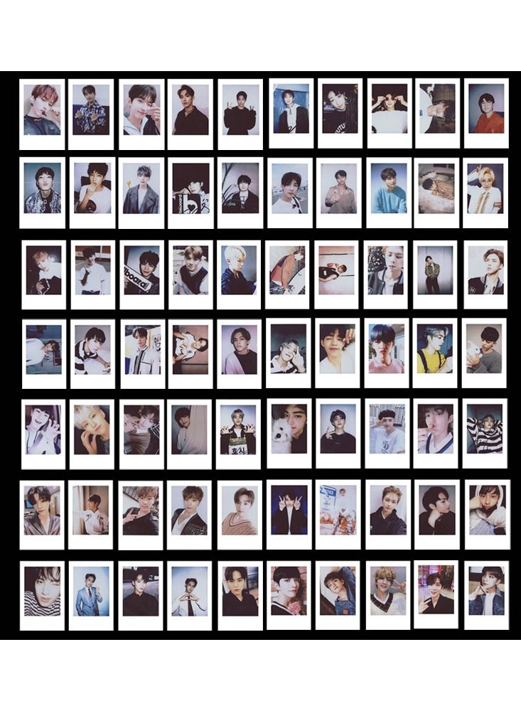 NIBEMINENT 130-Piece Seventeen Polaroid Card Photo Card Hand Tent White Frame Lomo Card - Image 1