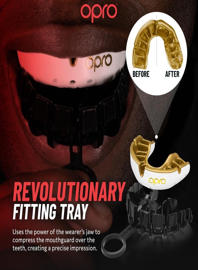 أوبرو واقي الفم OPRO Gold Level Premium Fit - واقي لثة للكبار والصغار - واقي فم OPRO للملاكمة والفنون القتالية المختلطة، واقي لثة سهل التركيب الذاتي للرجبي والهوكي - حماية فائقة مع ضمان طبي - Image 4