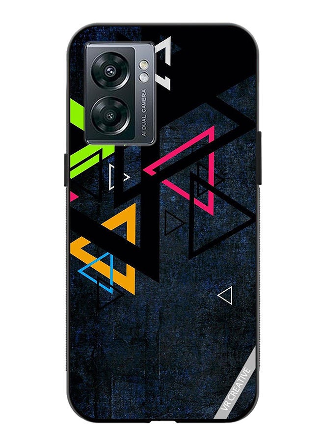 VR CREATIVE Protective Case Cover For OnePlus Nord N300 Multiple Triangle Design Multicolour - Image 1