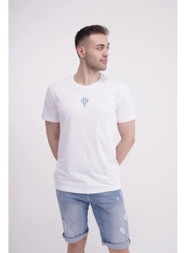 The Socks Company 23SCTS240U Flying Balloon Embroidered Crew Neck White Tshirt  - Image 1