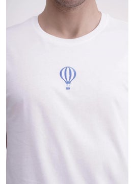 The Socks Company 23SCTS240U Flying Balloon Embroidered Crew Neck White Tshirt  - Image 5