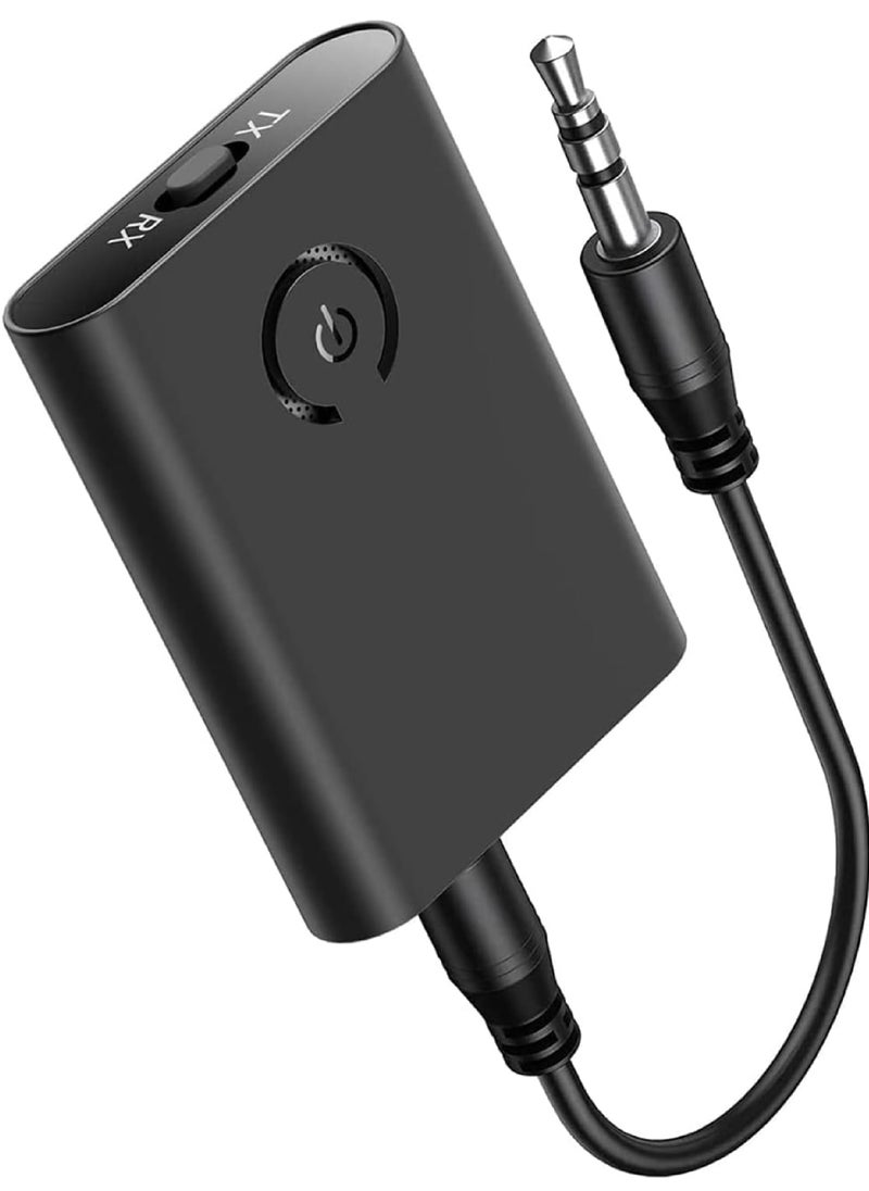 Rock Pow - Bluetooth Adapter, Bluetooth 5.0 Transmitter and Receiver,3.5mm Wireless Audio Adapter, AptX Low Latency Dual Link Bluetooth Adapter for TV/PC/Home Sound System/Car - Image 1
