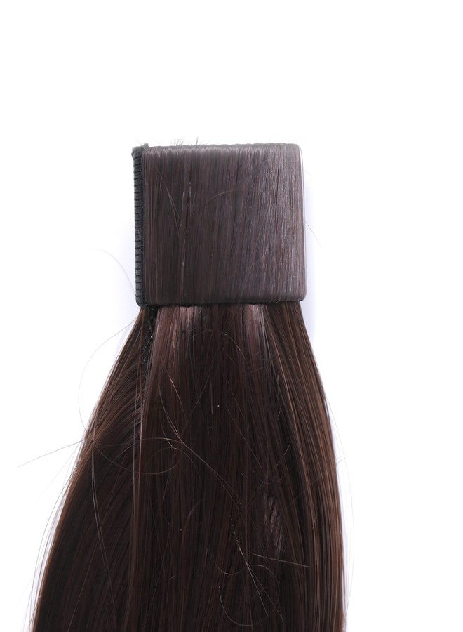 BLUSHIA Wig Natural looking Scale Ponytail Hair Extension Full Head Long Highlight Natural Color for Women And Girls 24 inches Pack of 1 (Brown) - Image 4
