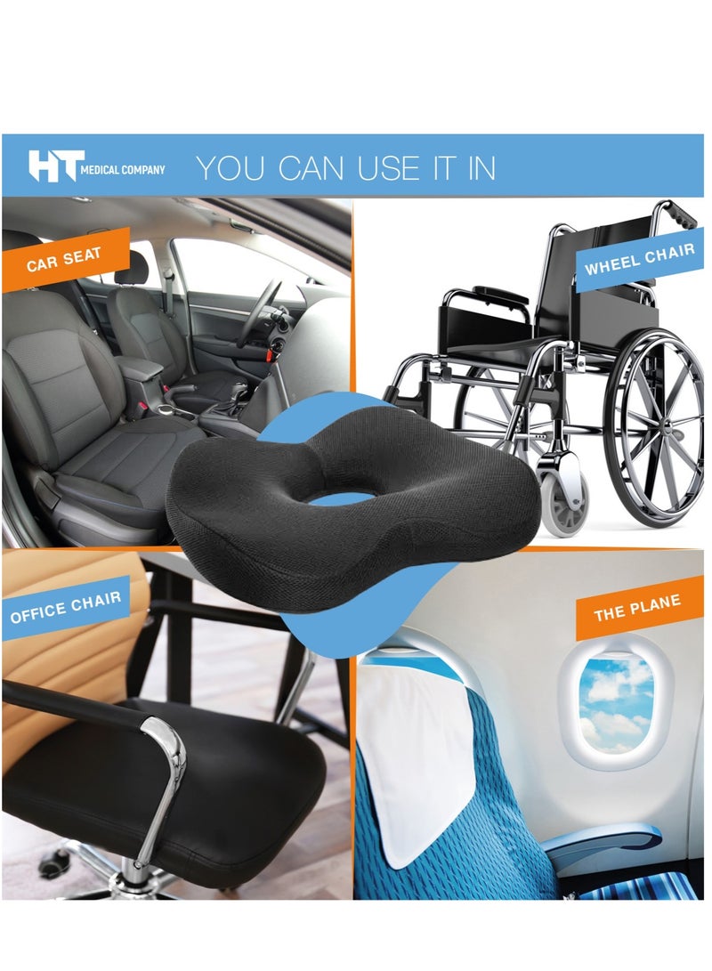 HT Alpha hemorrhoids seat cushion for hemorrhoid patients to prevent hemorrhoid and coccyx pain, black color - Image 5