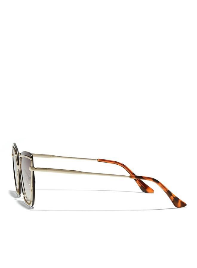 BlackOut by eyewa STARLIGHT Women's Cat Eye Sunglasses, Japanese Gold/Brown - Image 3