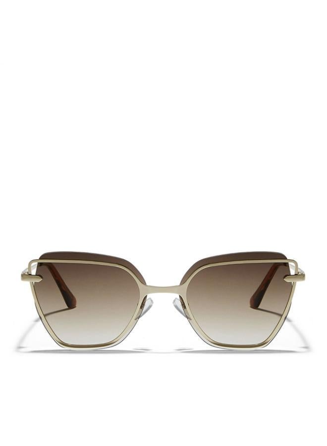 BlackOut by eyewa STARLIGHT Women's Cat Eye Sunglasses, Japanese Gold/Brown - Image 1