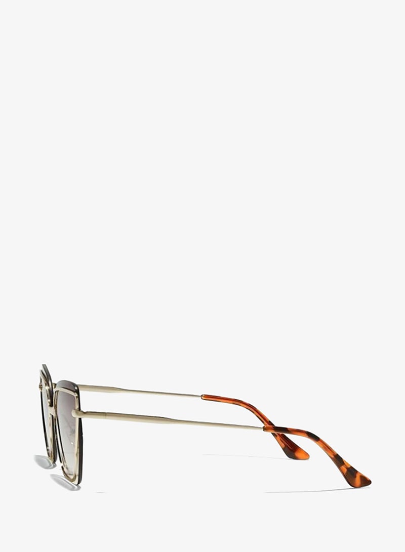 BlackOut by eyewa STARLIGHT Women's Cat Eye Sunglasses, Japanese Gold/Brown - Image 3