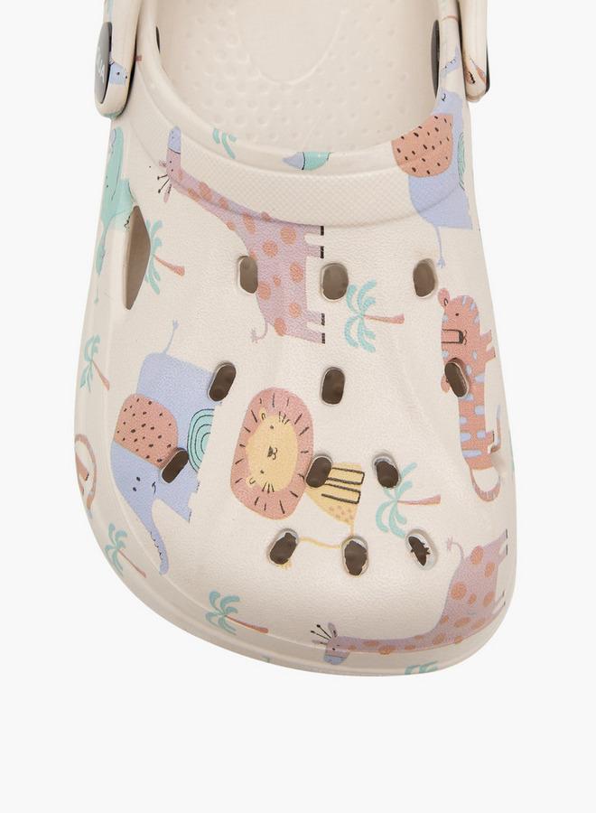 Aqua Boys Printed Clogs - Image 4