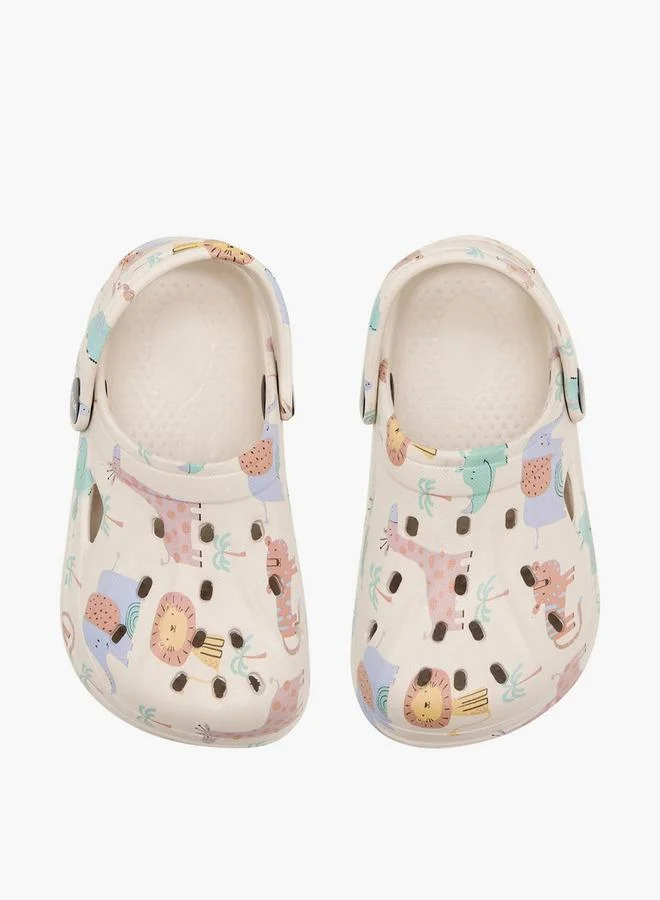 Aqua Boys Printed Clogs